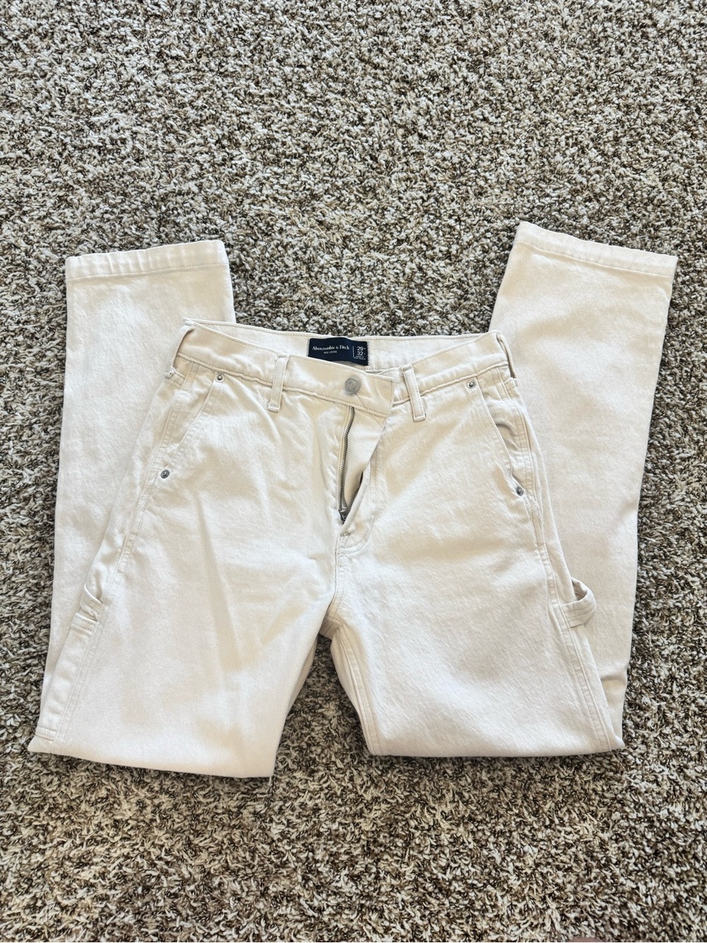 Abercrombie & Fitch Men's Cream Jeans